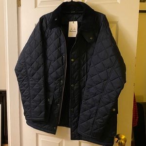 Barbour Quilted Ashby Jacket Navy NWT Size Large